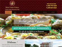 Tablet Screenshot of hoteljanaipalace.com
